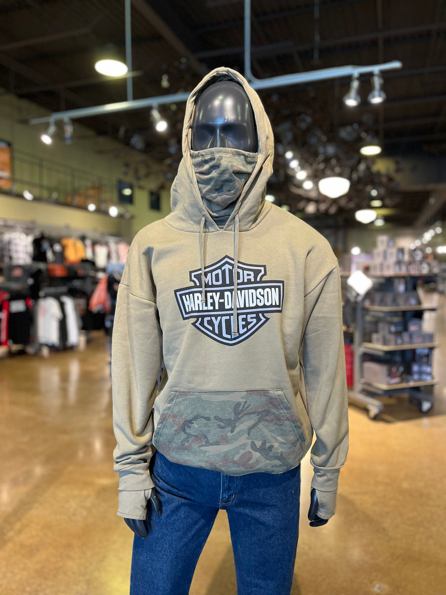 BANDANA HOODIE OLIVE GREEN Clare s Harley Davidson