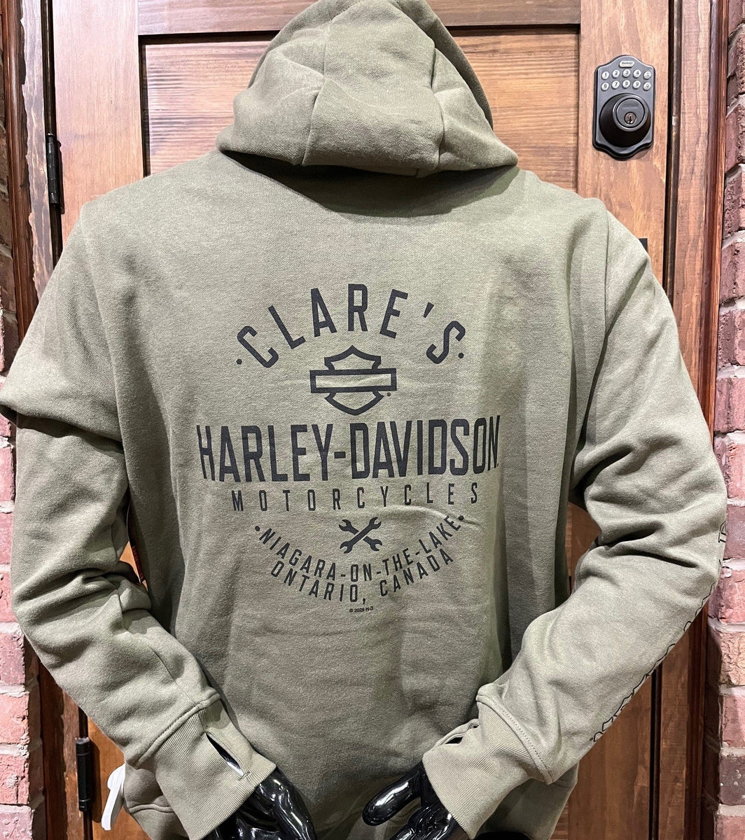 HDMC BANDANA HOODIE ARMY GREEN – Clare's Harley-Davidson