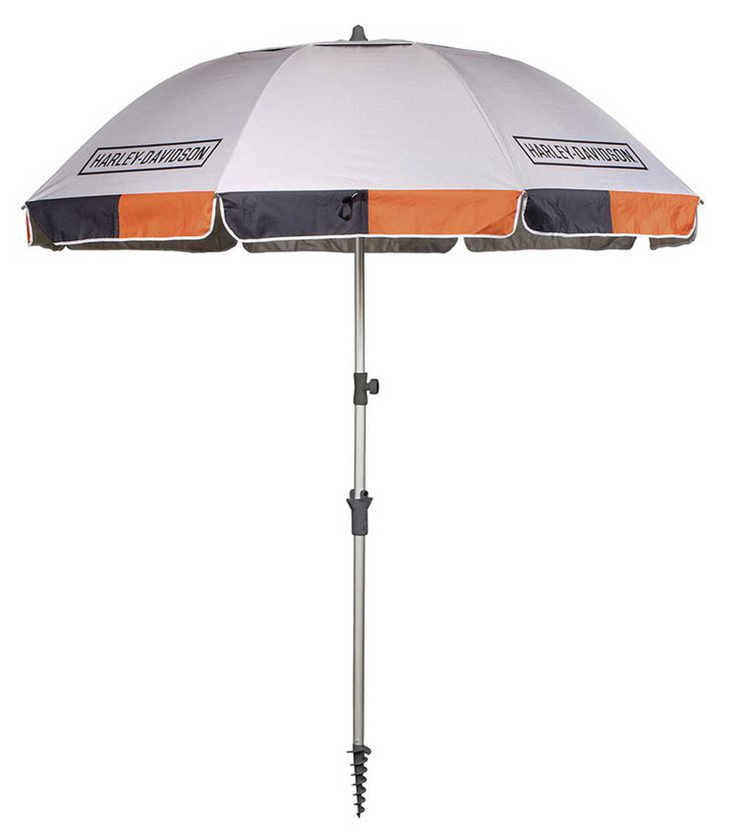 RETRO BLOCK BEACH UMBRELLA – Clare's Harley-Davidson