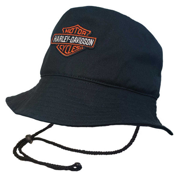 ◆Harley Davidson◆ Denim Bucket Hat Dark Navy HH15181103 Harley Davidson Logo Graphic Blue Denim Bucket Hat Cap Size