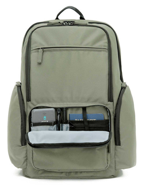 Green nylon backpack on sale