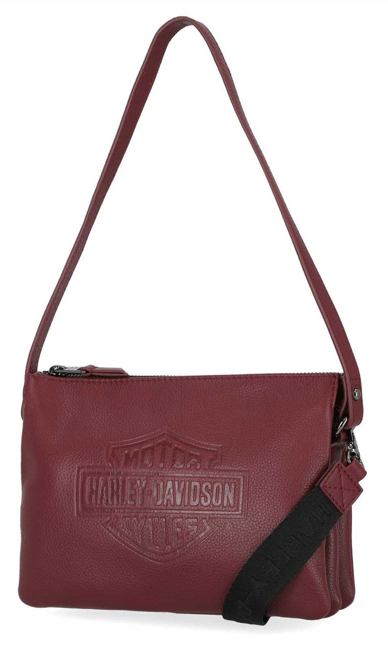 Rebel Pebble H-D Crossbody Bag - Oxblood – Clare's Harley-Davidson