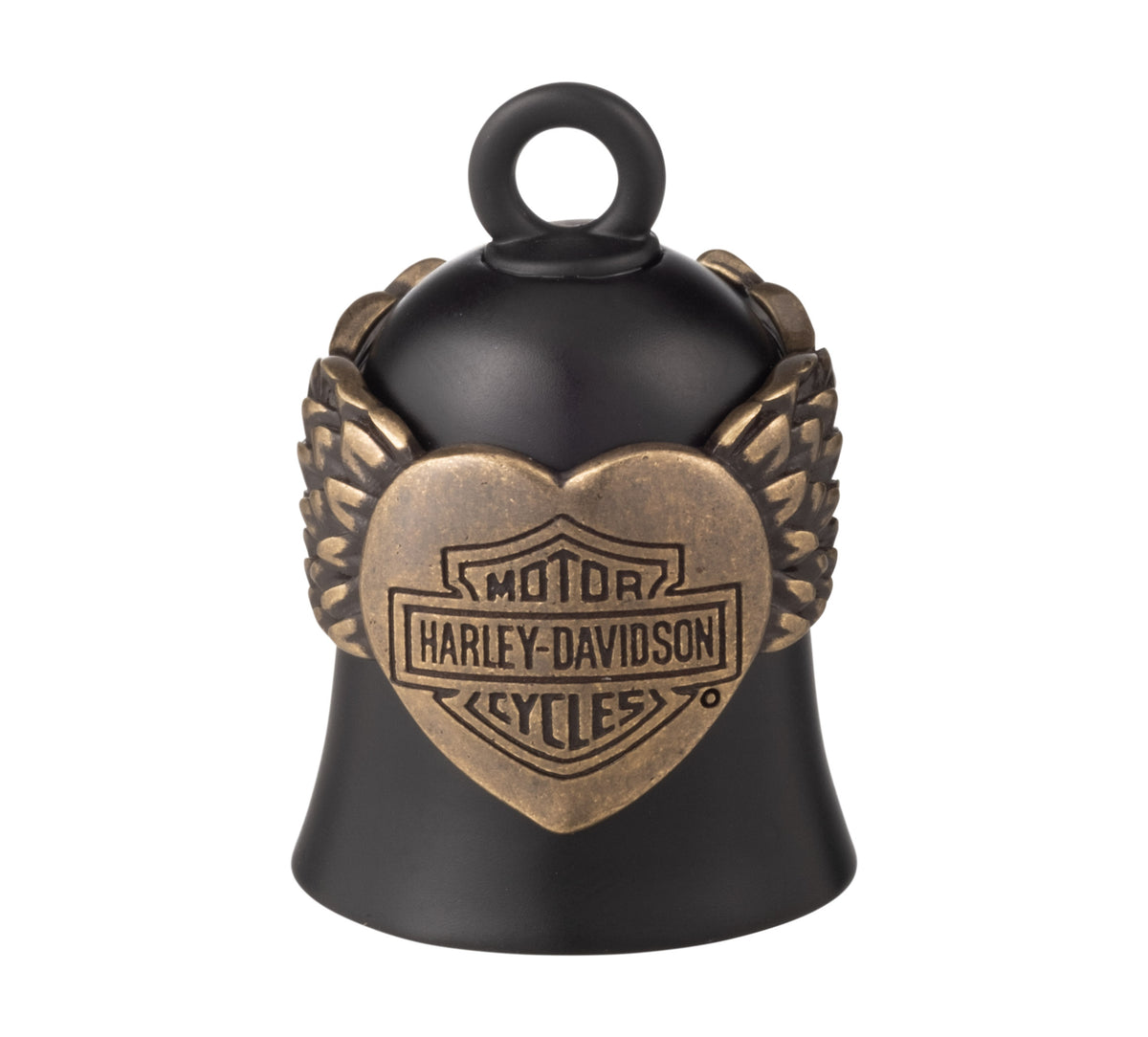 TWO TONE BAR AND SHIELD HEART WITH WINGS RIDE BELL – Clare's Harley ...